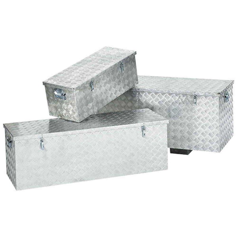 Baule box cassone cesta contenitore alluminio 82x33x30 cassa bauletto  impermeabile BAU30F