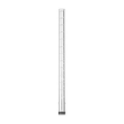 Tubolare montante acciaio cromato h.50xø2,5cm per scaffale componibile sistema americano Archimede arredo casa ufficio N050CMF