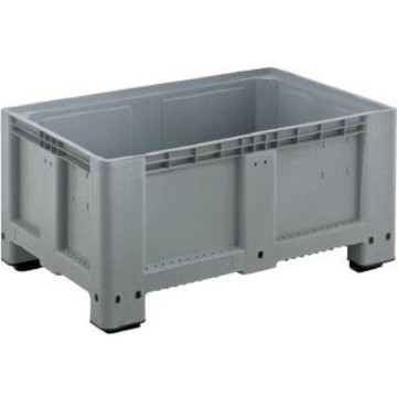 Contenitore in PHED Lt.330 mm.1200x800xh.600 cassone bins chiuso 4 piedi per industria pesante alimentare sovrapponibile 16CF